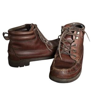 Cabela’s Men’s Brown Leather Waterproof Vibram Hunting Work Chukka Boots 8.5W